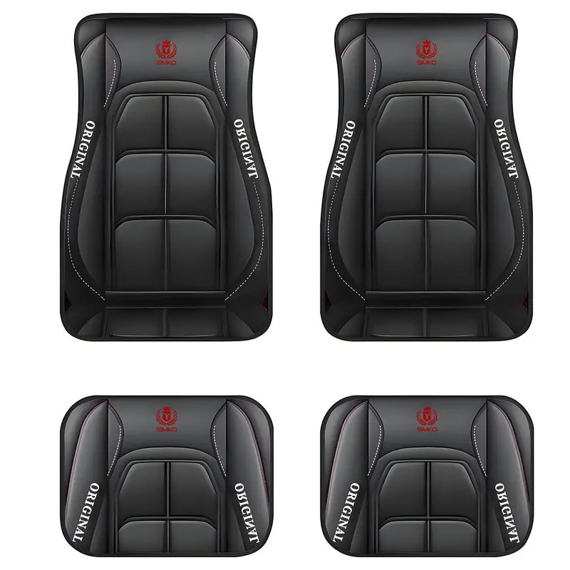 Cross-Border Best-Selling Universal Car Floor Mats, Stain-Resistant, Wear-Resistant and Easy to Care For, Four-Piece Set of Driver and Passenger Mats, Labeling and Delivery Floor Mats