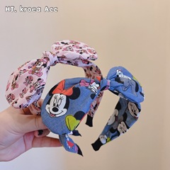東大門新品～韓版可愛少女版米奇蝴蝶結百變發卡俏皮元氣發箍飾品