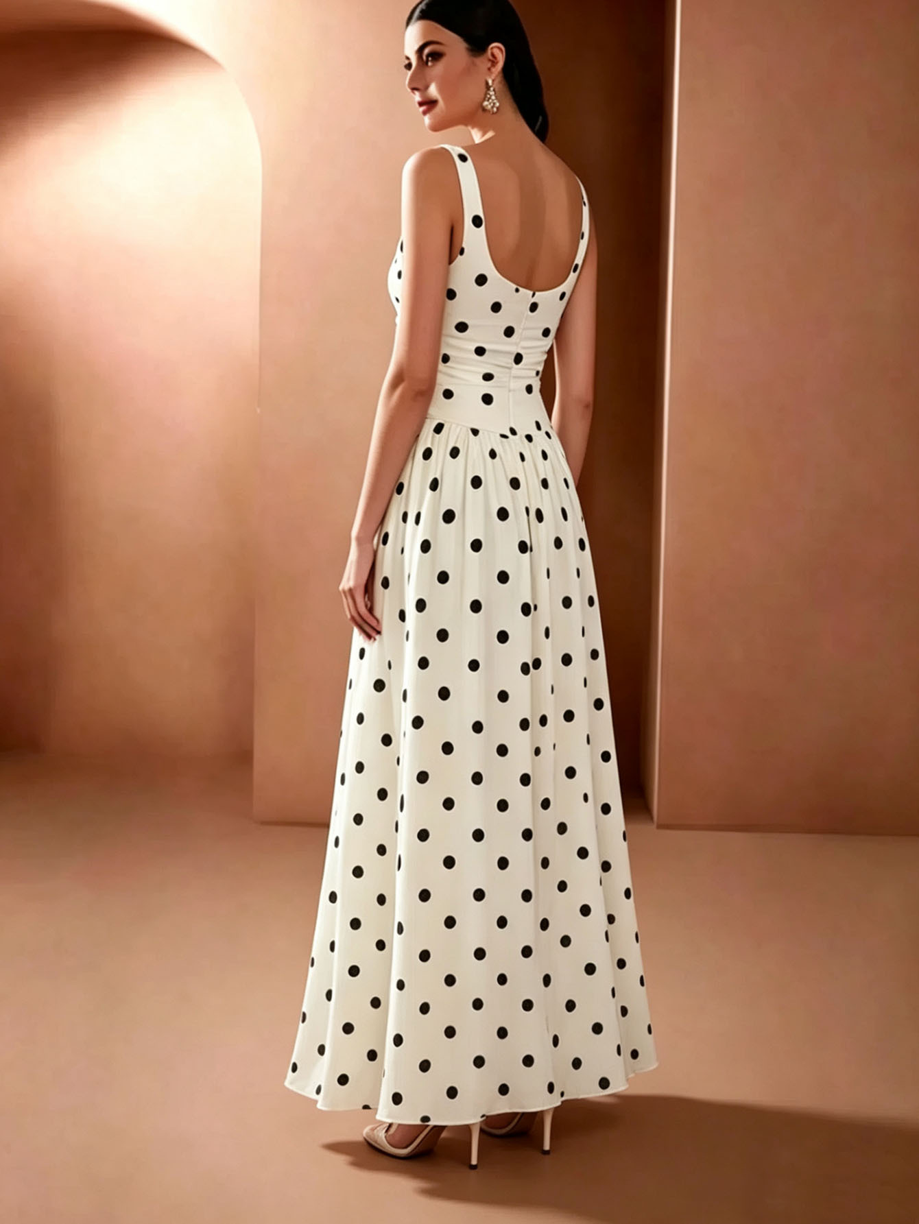 887W comercio exterior de Europa y los Estados Unidos nueva ropa de mujer Amazonas sexy punto de onda grande vestido de boda de fiesta