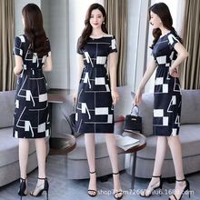 出口外贸仿真丝连衣裙仿桑蚕丝大牌时尚气质女装修身显瘦中长款收