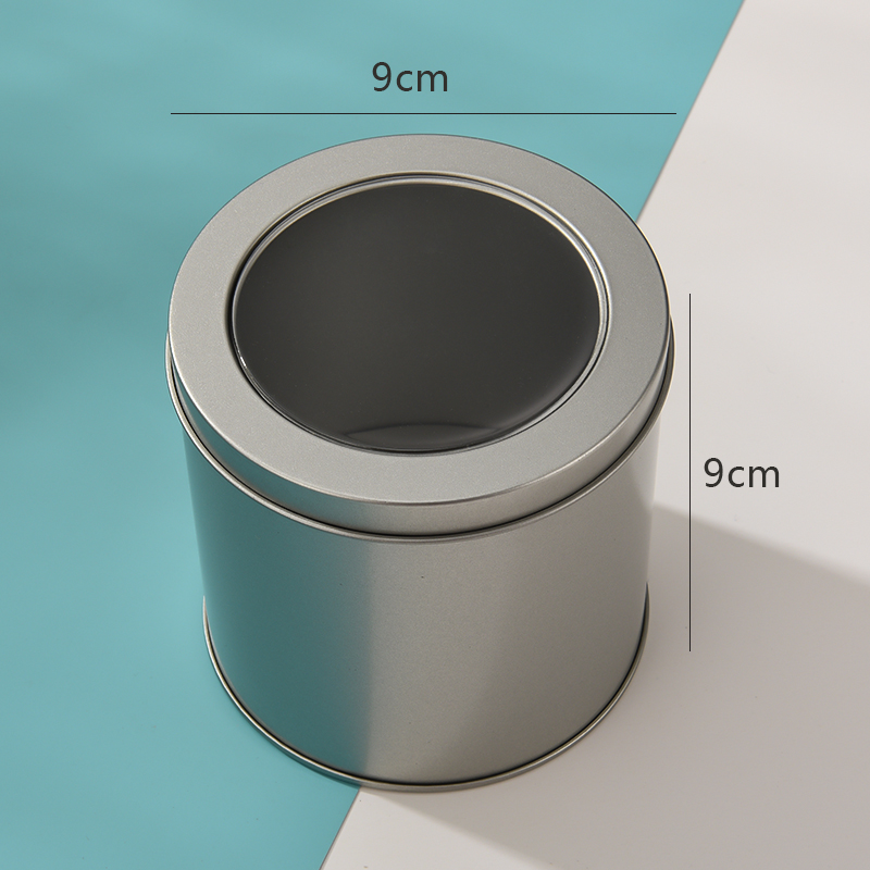 Caja de estaño esmerilado engrosado caja de almacenamiento redonda creativa caja de azúcar empaquetada con caja de hierro pequeña lata de metal