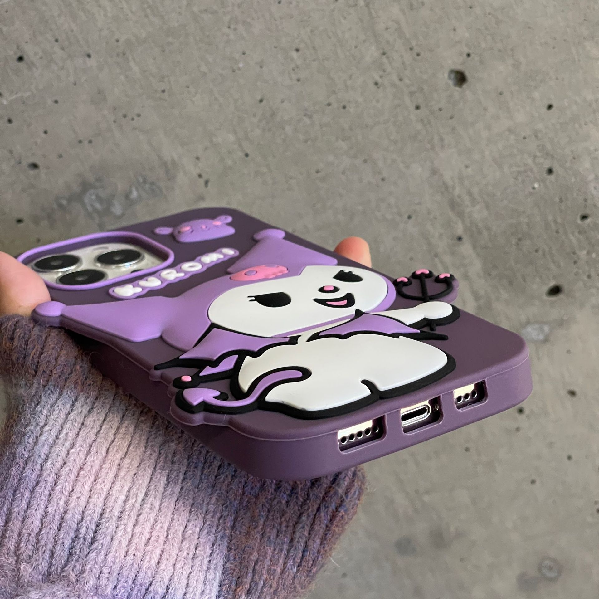 Dark Purple Kuromi iPhone Case Image 8