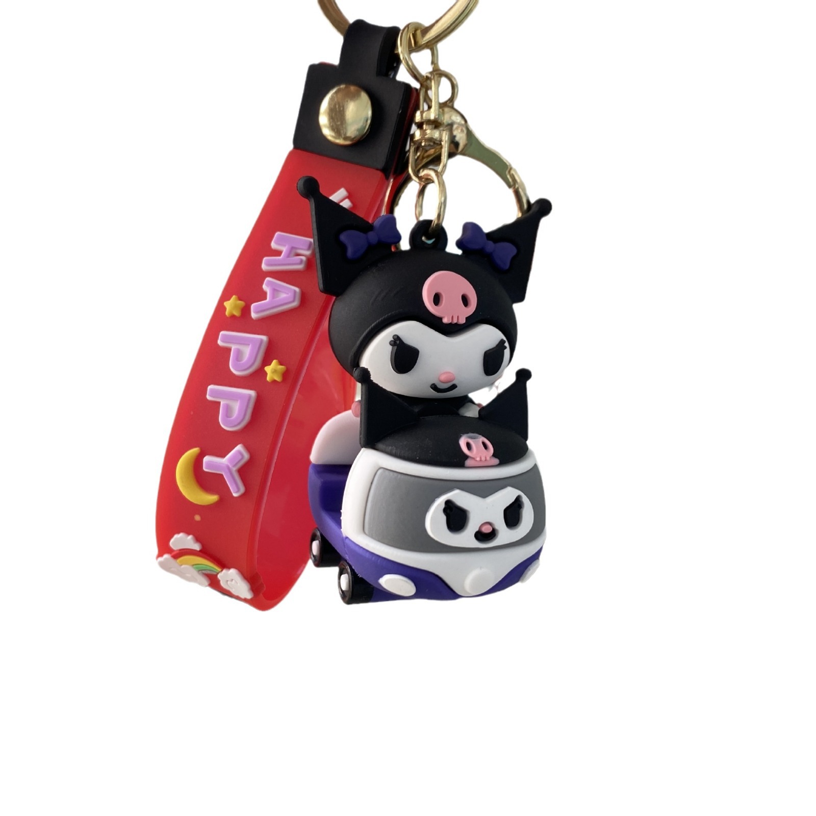 Nuevo coche Sanrio llavero dibujos animados lindo muñeca colgante coolomi adornos coche bolsa llavero