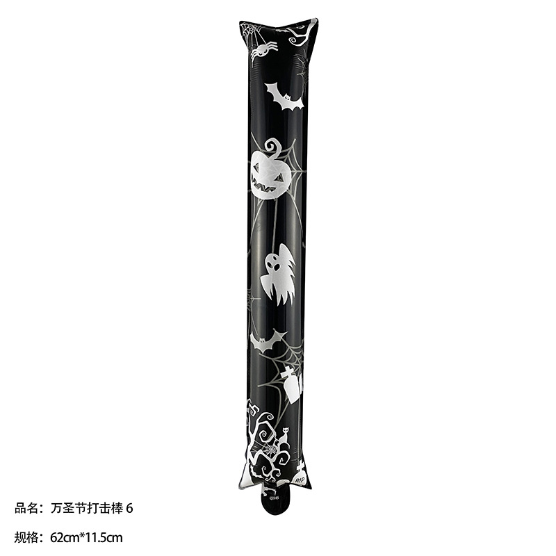 Diadema de Halloween globo araña fantasma accesorios para el cabello globo palo de golpe suministros de fiesta inflables película de aluminio decoración empuje