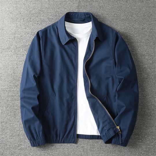 2024 Spring and Autumn Jacket Men's Casual Washable Old Vintage All-match Long-sleeved Men's Fashionable Jacket