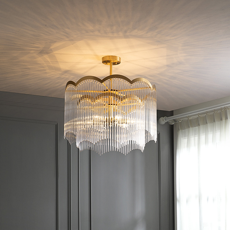 後現代水晶吊燈 客廳簡約餐廳燈圓形臥室吸吊燈