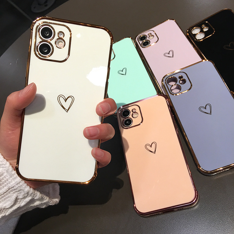Heart Pattern Candy Color Mobile Phone Case Wholesale Cheap Rs-flyfishing Products display picture 3