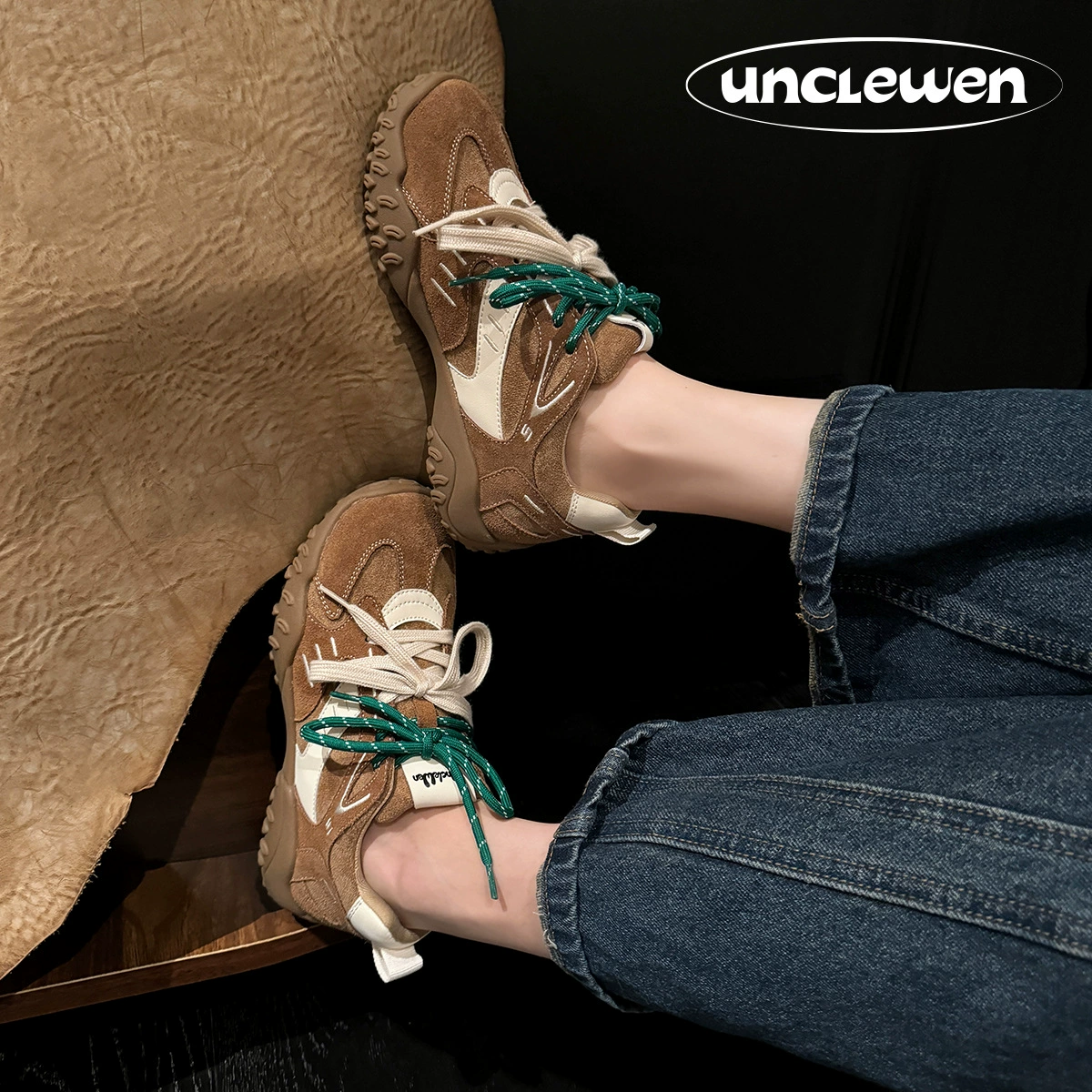 Коровья кожа версия ~ 5cm увеличенные моральные туфли женская Xiantica новая дикая обувь A-Gump повседневные кроссовки на толстой подошве