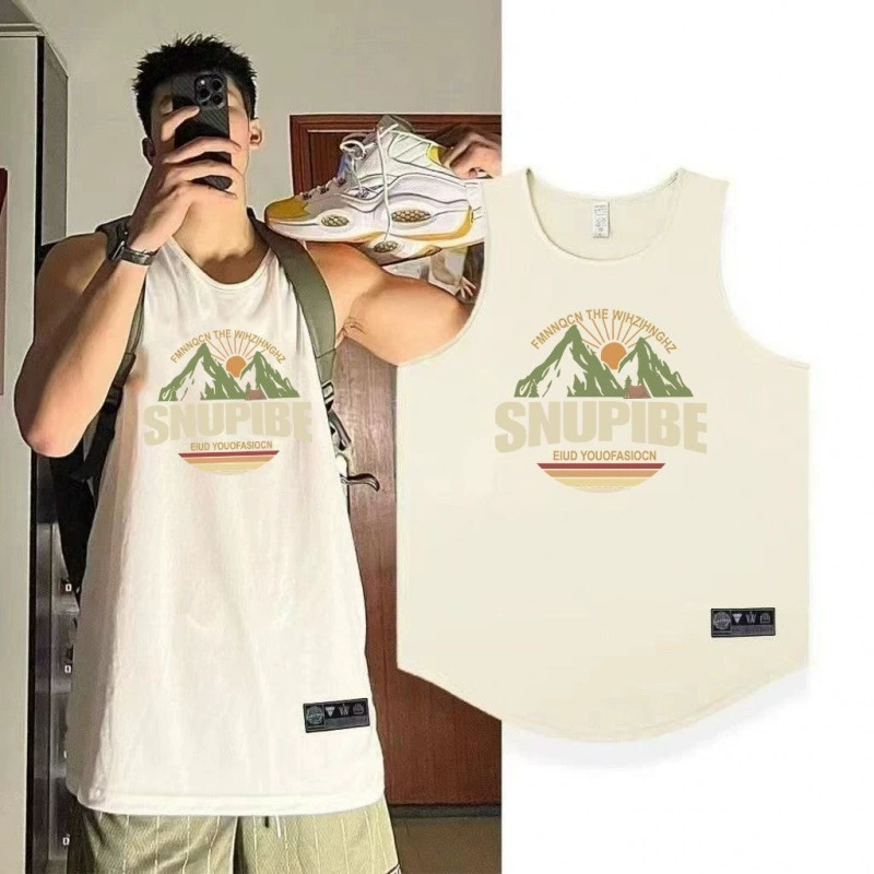 Новый летний американский спортивный жилет для баскетбола, быстросохнущий жилет без рукавов, свободный жилет для бега, фитнеса, тренировок, впитывающий влагу