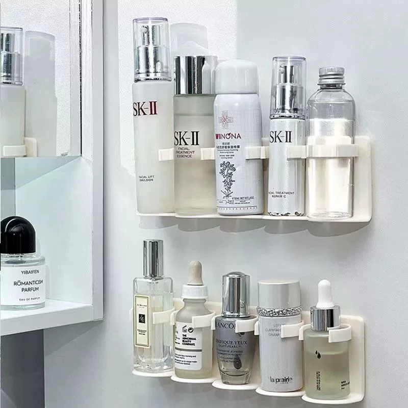 Зеркальный шкаф без перфорации, стеллаж для хранения вещей в ванной комнате, средства для хранения косметики и ухода за кожей