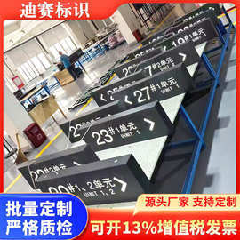 定制地下车库双面吊牌灯箱指示牌商场酒店医院发光镂空导视牌悬挂