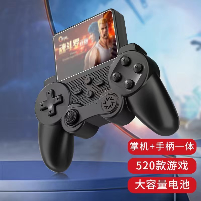 Nueva consola de juegos portátil con mango retro para niños clásico nostálgico ruso doble pantalla grande recargable