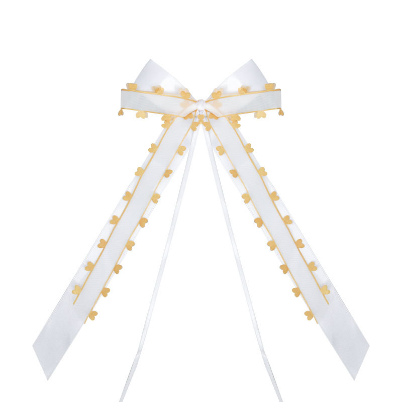 Día de San Valentín regalo amor cinta arco boda coche espejo retrovisor decoración en forma de corazón cinta arco