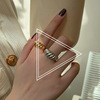 Advanced jewelry, accessory, fashionable universal ring, Korean style, high-quality style, internet celebrity