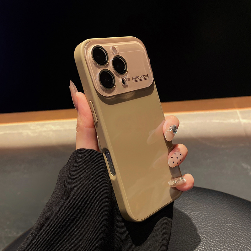适用苹果17promax手机壳秒变大视窗冰感光面玻璃iPhone16保护套硬|undefined