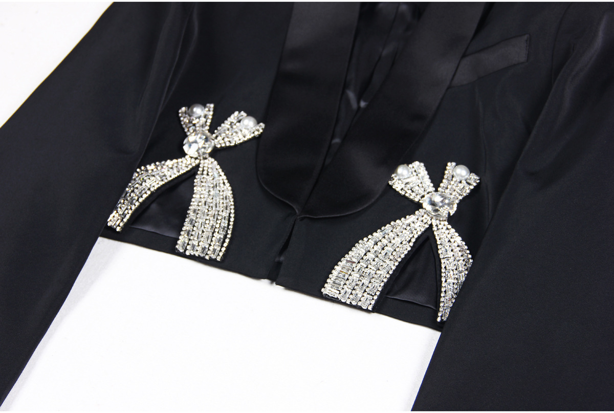 Dames mantelpak met rok elegante lange mouwen herfstset_voghion.com