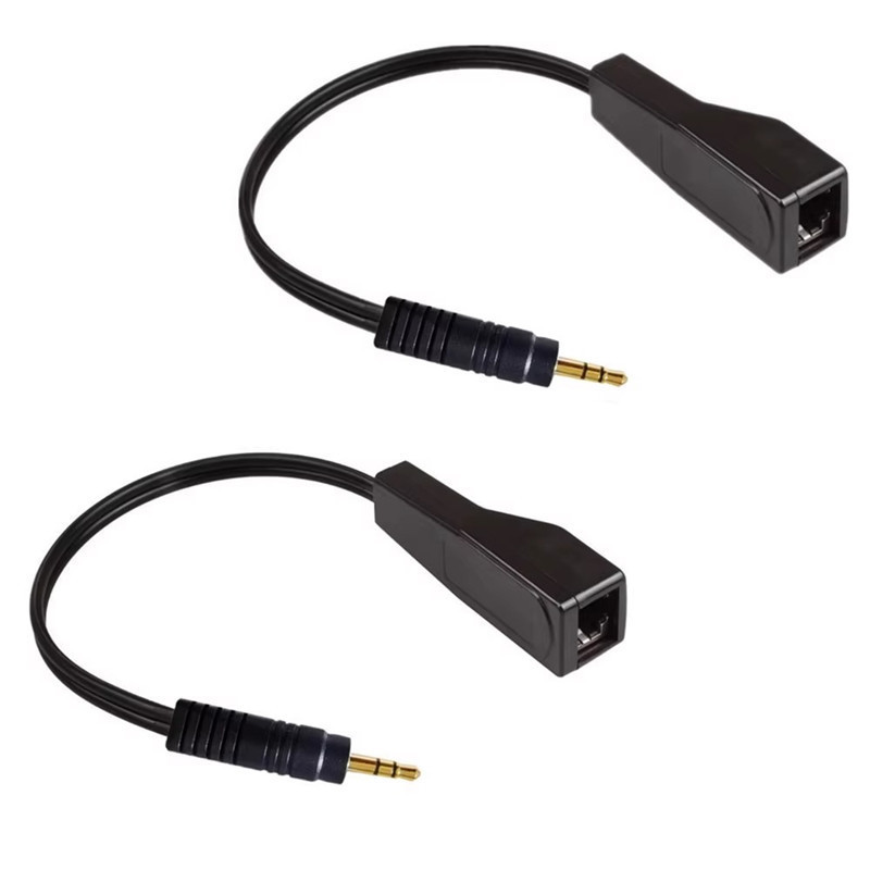 RJ45メスdc 3.5mm雄オーディオケーブルRJ45メス2rcaオス305メートル拡張器付きケーブル延長|undefined