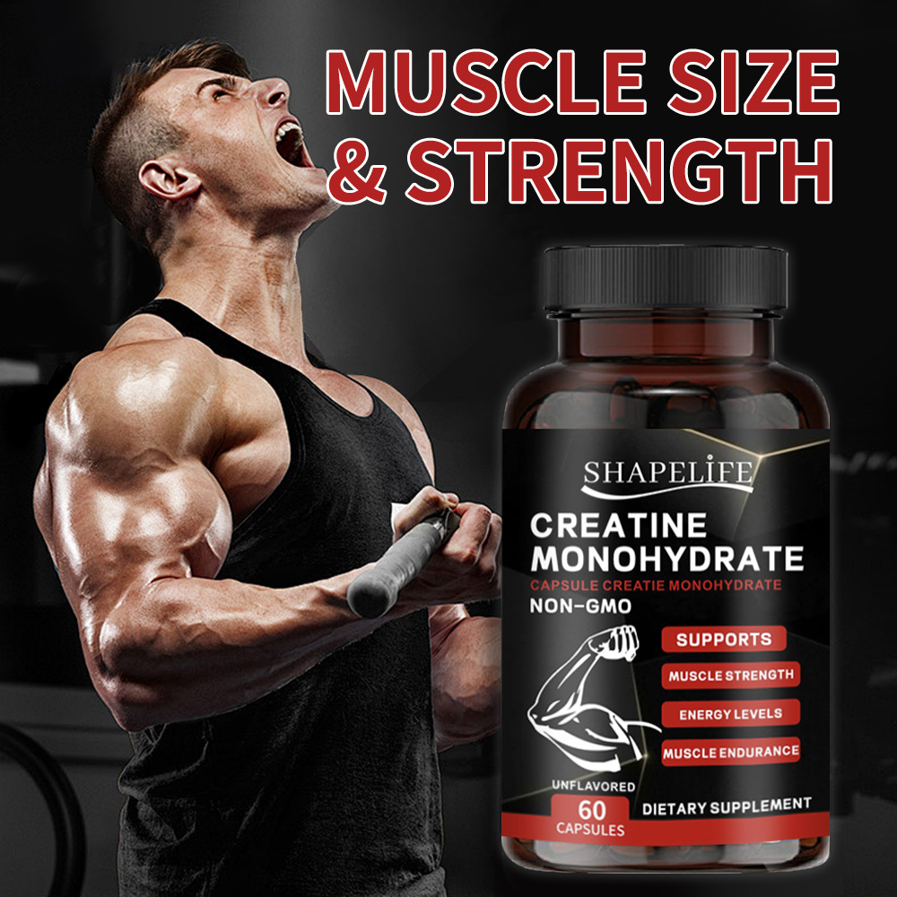 Creatine Monohydrate Capsules Sports Support外贸一水肌酸胶囊