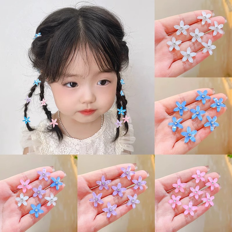 Flores para niños clip para el cabello conjunto de niñas lindas trenzas pequeñas toque de cabello para niñas clip para el cabello mini perno