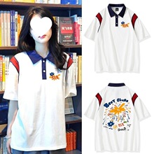 班服polo衫t恤短袖小学生初中高中生春秋运动会开幕式文化衫