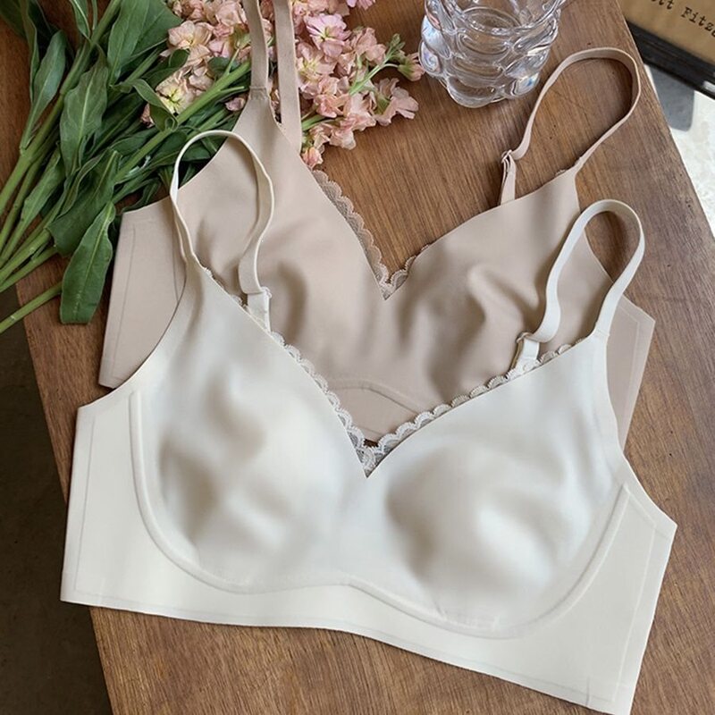 Summer ultra-thin seamless latex bra for women, minimizes large breasts, no underwire, supports side breasts, prevents sagging, rabbit ear bra Summer ultra-thin seamless latex bra for women, minimizes large breasts, no underwire, supports side breasts, prevents sagging, rabbit ear bra