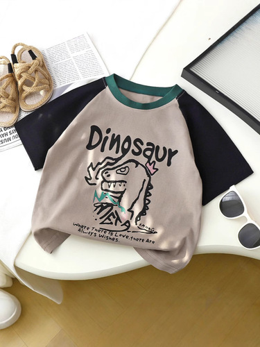 Children's Short-Sleeve T-Shirt Pure Cotton Summer Clothing 2025 New Arrival Boys Middle and Small Children Summer Top Half-Sleeve Trendy T