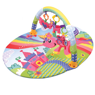 Baby Toys 0-1 Years Old Pink Unicorn Doll Toy Fitness Stand Baby Game Blanket Toddler Early Education Puzzle