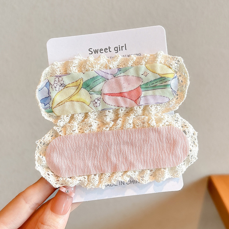 Otoño e invierno Sen correa de cabello de punto de acabado de cabello de atmósfera velcro estilo coreano pastílico flores trenzadas correa de cabello para mujeres