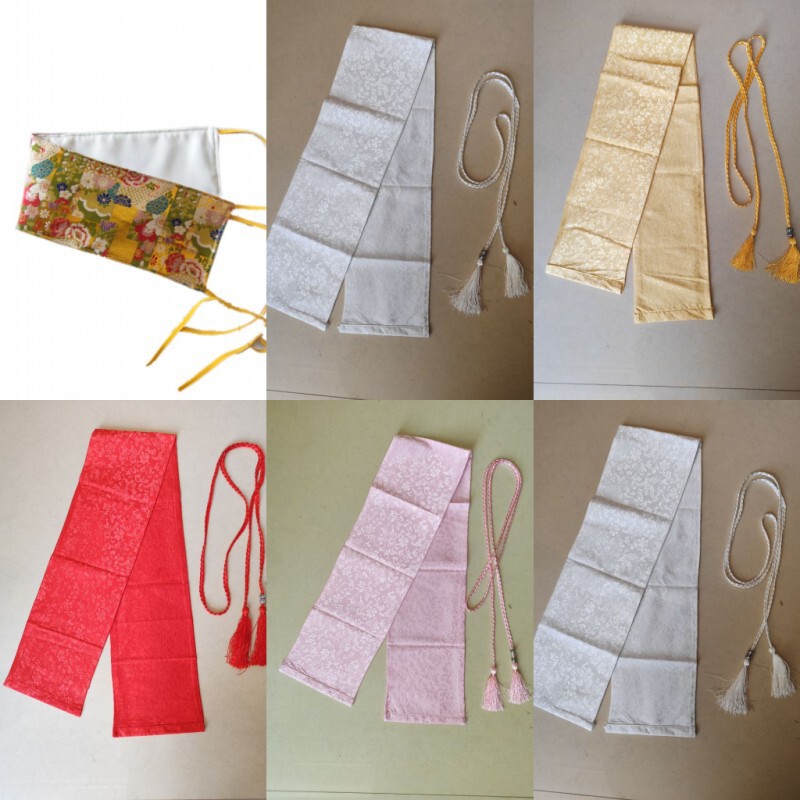 Kimono Waist Seal Japanese Style Women's Hanfu Belt Brocade Fabric Japanese Kimono Simple Half Belt