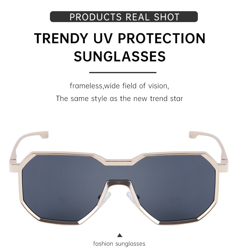Steampunk Style Metal Sunglasses For Men Irregular Retro Frames_voghion.com