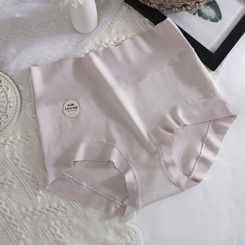 60S algodón de cintura alta ropa interior de mujer 5A algodón antibacteriano entrepierna de niña tamaño antibacteriano cintura elevadora de brazo de mujer