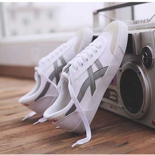 Huali Middle School Shoes Tennis Shoes WK-1 School Designated Special Shoes Sports Casual Shoes White Canvas Shoes