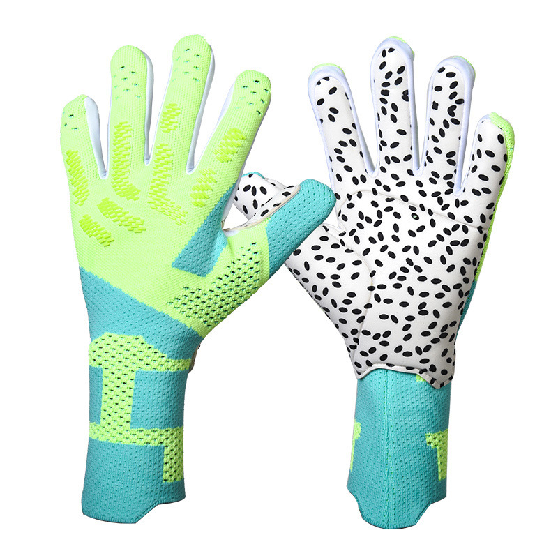 Guantes de correas de portero Guantes de portero al por mayor Falcon Football Professional Adult látex Sin dedos transpirable