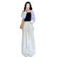 Cloud Milk Pants Spring and Summer 2025 New Style Vertical White Straight Loose Casual Small Women's Machete Wide Leg Pants