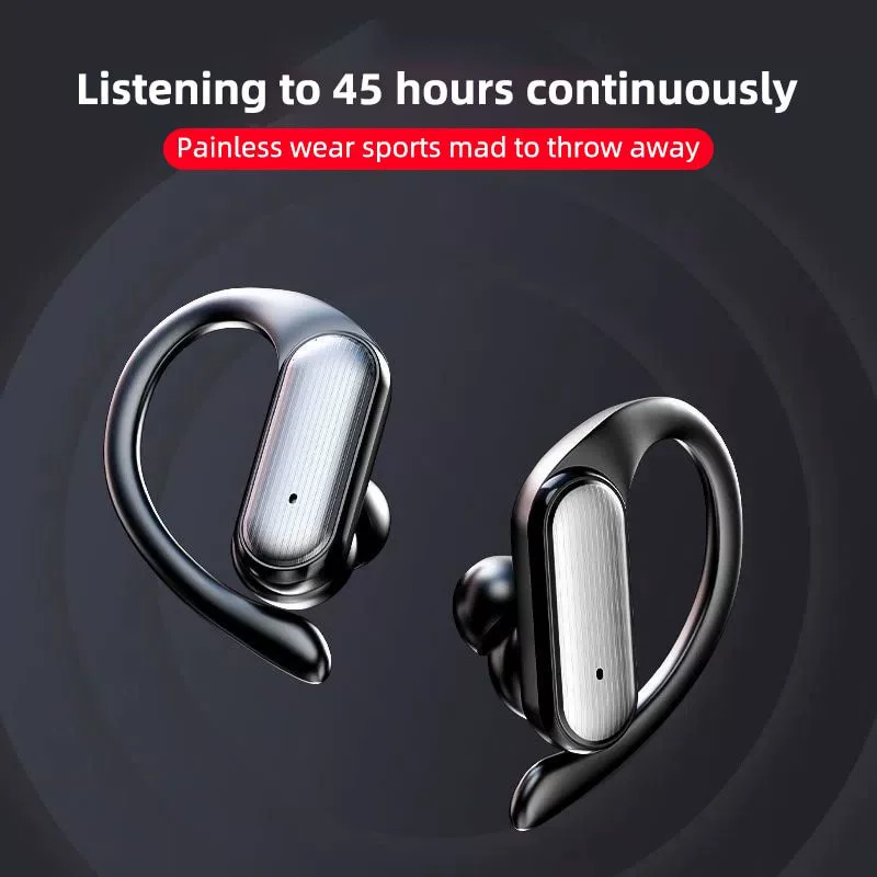 Bluetooth headphones A520, earhook wireless earbuds with charging case and LED indicator