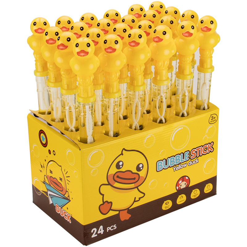 bubble wand colorful cartoon children‘s large toy bubble water concentrated replenisher stall hot sale bubble machine yellow duck