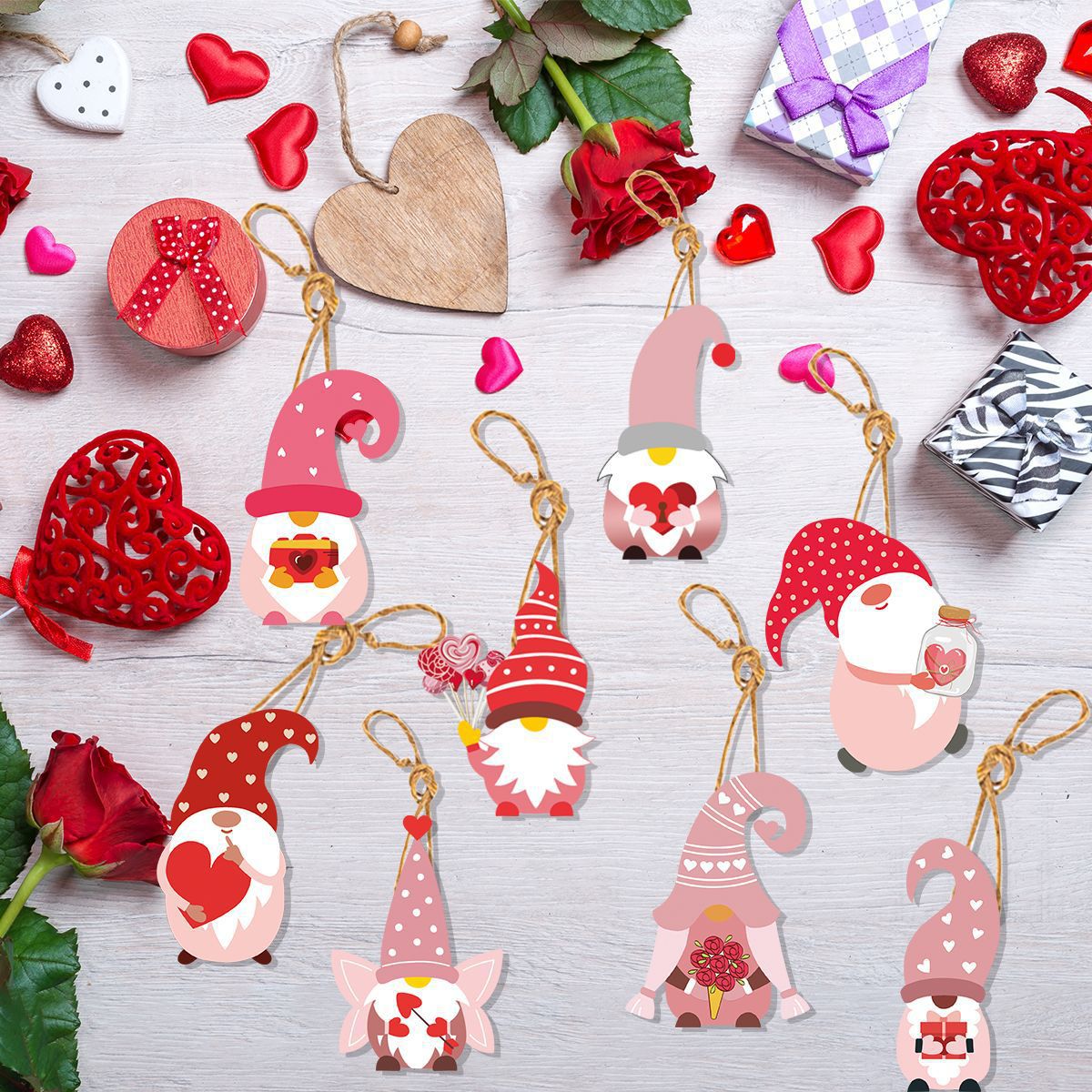 Valentine's Day Cute Heart Shape Paper Party Festival Hanging Ornaments display picture 4