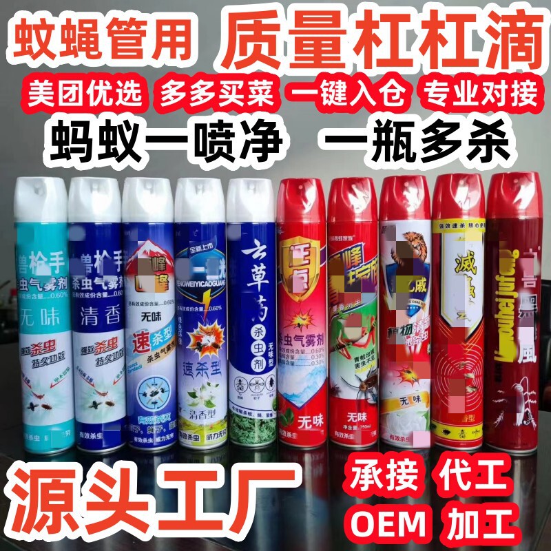 Wholesale Insecticide Aerosol 750ml to Kill Flies, Mosquitoes, Cockroaches, Ants, Household Spray Insecticide to Prevent Mosquitoes