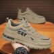 Soft Bottom Men's Shoes New Breathable Labor Protection Shoes Men's Trendy Lace-up Workwear Shoes Outdoor sneaker Casual Board Shoes for Men