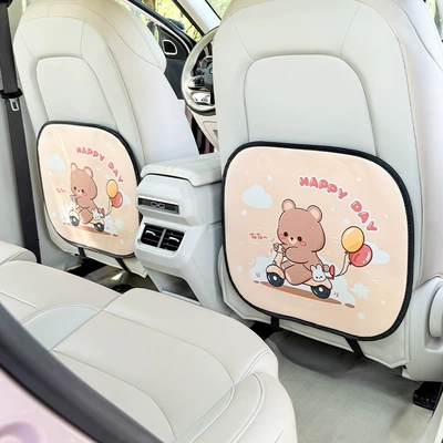 Pad for the Car, Rear Seat – Chair back anti-kick pad - anti-kick-pad-cycling-bear-2-pieces