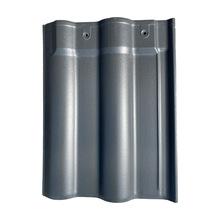 厂家直销产地彩色全瓷连锁瓦高温彩色防水隔热自建工程房屋顶瓦片