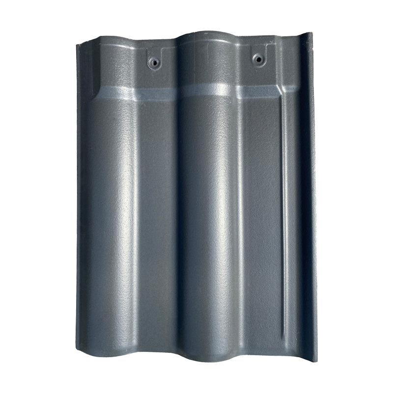 厂家直销产地彩色全瓷连锁瓦高温彩色防水隔热自建工程房屋顶瓦片