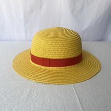 2025夏季纸草圆顶短檐草帽防晒遮阳亲子动漫装扮演出