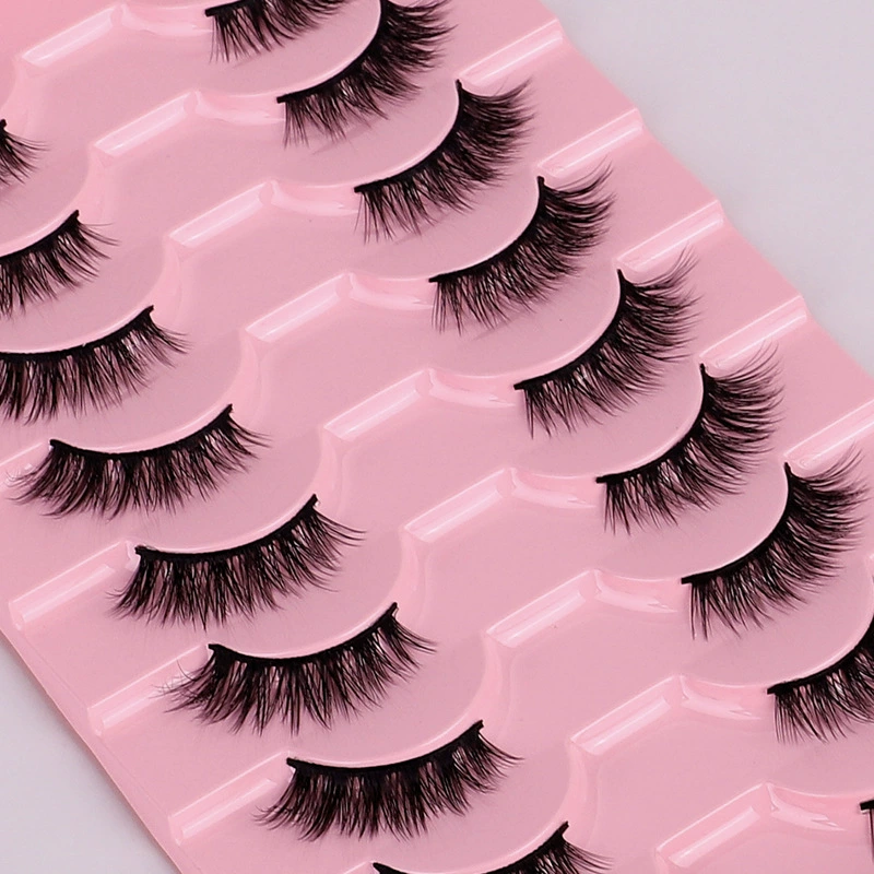 Фальшивые ресницы 3D Cat-Eye, европейский стиль, 10 пар многоразовые