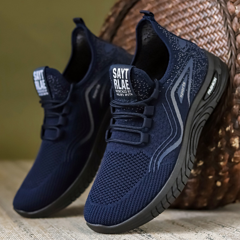 Zapatos de hombre otoño nuevo comercio exterior transfronterizo tejido transpirable zapatos de hombre procesamiento personalizado zapatos deportivos fabricantes de hombres al por mayor
