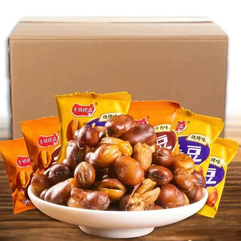 100 Packs of Loose-Packed Broad Beans, Dormitory Snacks, Hot Pot Restaurant Self-Service Leisure Bar, Free Snacks for Waiting Customers before Meals in Restaurants