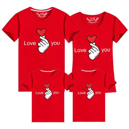 lovebixin family portrait parent-child outfit family of four cute outfit event 23 new short-sleeved class clothes trend
