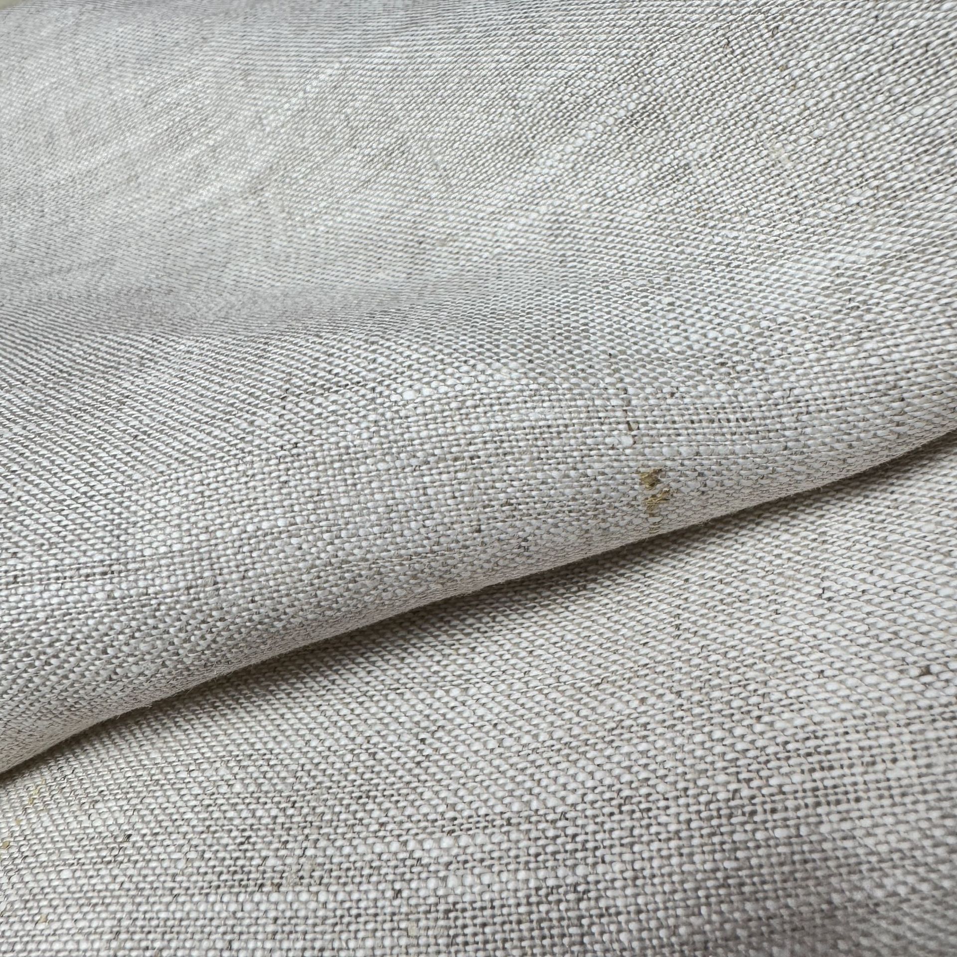 亚麻布料9支纯亚麻2008素色棉麻休闲上衣裤子服装面料秋装粗麻