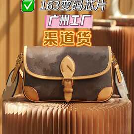 中古高版本驴老花法棍包Diane腋下包帆布斜挎侈品大牌包包女士款