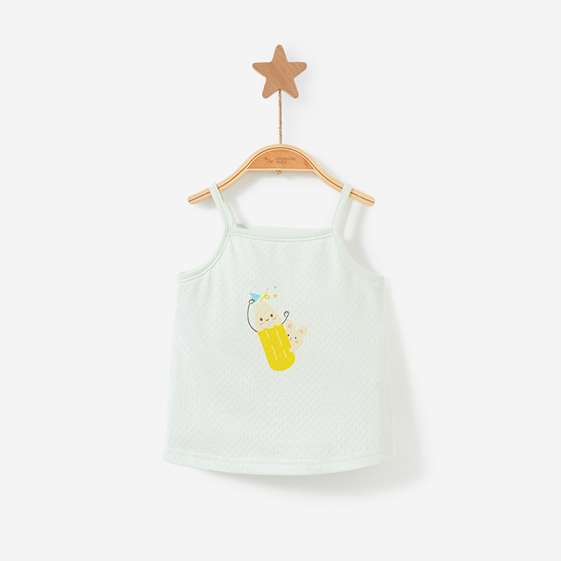 Las niñas camisola verano recién nacido algodón fino sin mangas niño desgaste interior tocando fondo vientre protección ropa bebé desgaste del verano